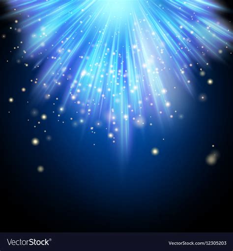 Blue Shining Magic Light Background Eps 10 Vector Image