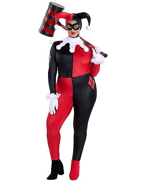Adult Harley Quinn Plus Size Catsuit Costume Dc Villains