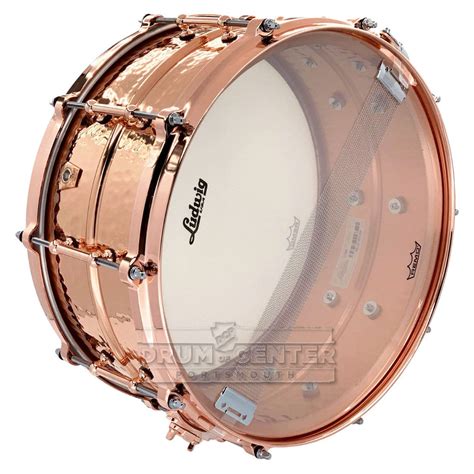 Ludwig Copper Phonic Snare Drum 14x65 Hammered Wcopper Plated