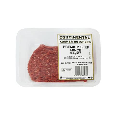 Buy Continental Kosher Butchers Premium Beef Mince 500g Coles