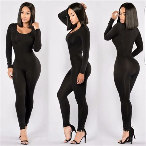 O Neck Long Sleeve Solid Basic Women Sexy Rompers Full Bodysuits Sexy