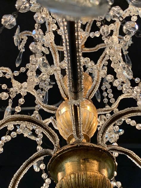 19th Century Italian Crystal And Giltwood Chandelier Legacy Antiques