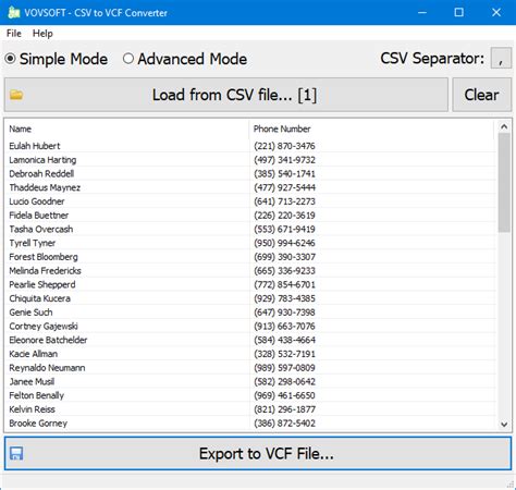 How To Convert Excel Xls To Vcard Vcf File Vovsoft