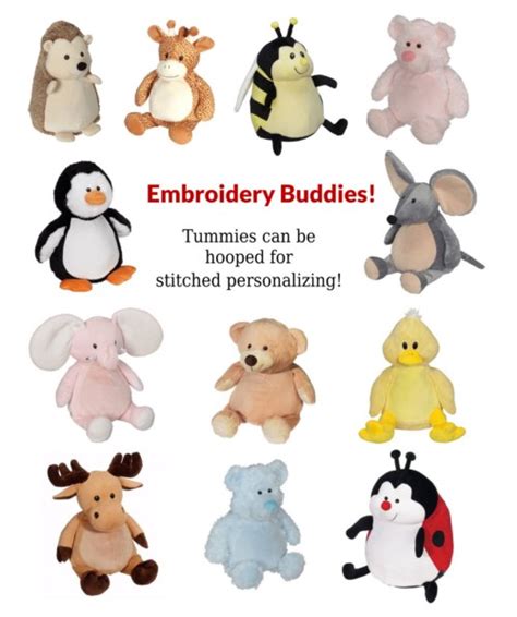 Stuffed Embroidery Animals Machine Embroidery Blanks