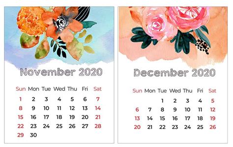 Printable Mini Calendar For 2020 Free To Download And Print