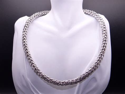 18 inch gold rope chain. Chimento 18k White Gold 8mm Woven Mesh Rope Chain Necklace 18 inch Stunning | eBay