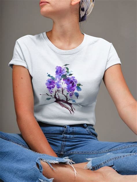 Lilac Shirt Flower Shirt Botanical Shirt Flower T Shirt Florist