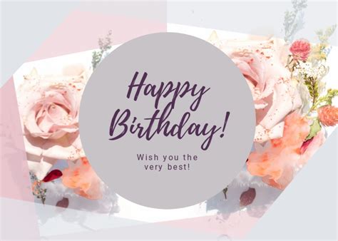 Happy Birthday Greeting Card Template Visme