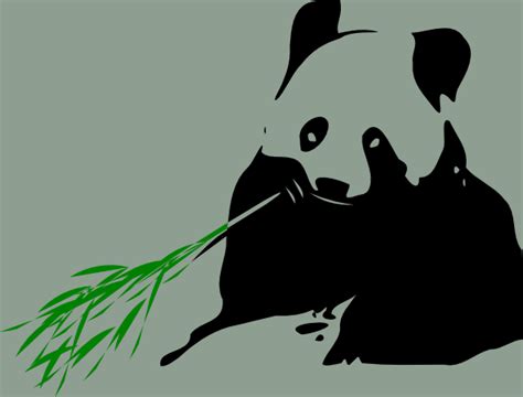 Panda Bear Eating Bamboo Clip Art 118873 Free Svg Download 4 Vector