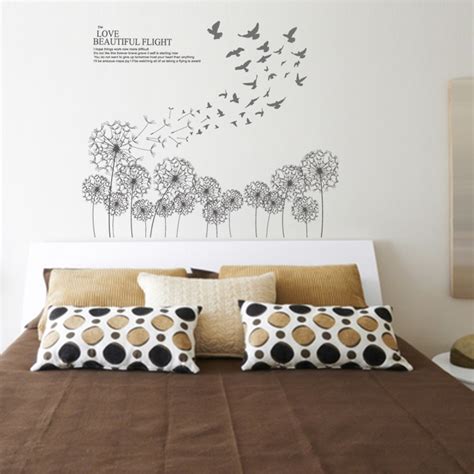 Bed Room Dandelion Wall Decals American Wall Decals
