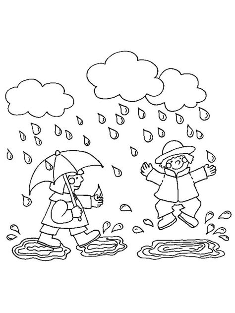 Rain Coloring Pages Download And Print Rain Coloring Pages In 2022