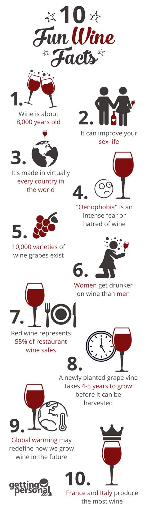 Fun Wine Facts Infographic Wine Facts Ts For Wine Lovers