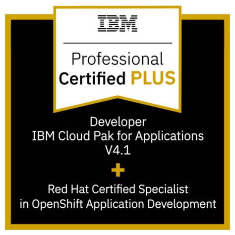 Ibm Certified Developer Cloud Pak For Applications V41 Plus Red Hat