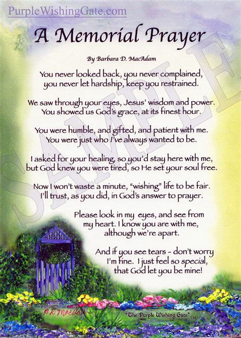 A Memorial Prayer Wedding Prayer Wedding Blessing Prayers