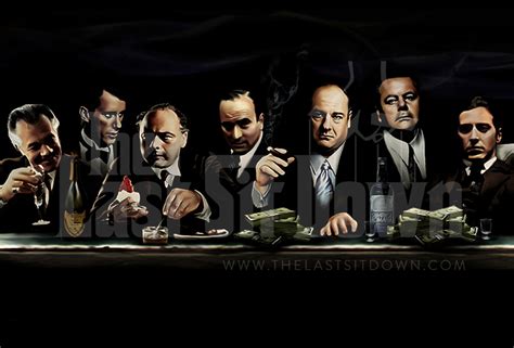 The Last Sit Down Mafia Canvas Art Print By Lja Canvas Art