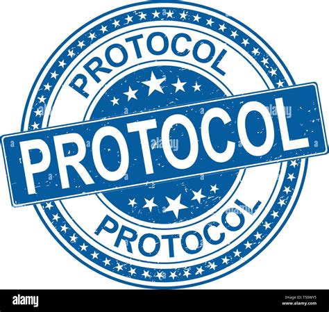 Protocol Grunge Rubber Stamp Vector Illustration Isolated Stock Vector