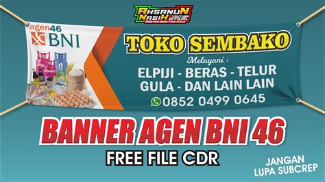 DESAIN BANNER AGEN BNI46 FREE CDR TUTORIAL CORELDRAW YouTube
