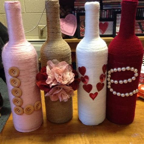 Valentines Day Wine Bottles Diy Valentines Decorations Valentines