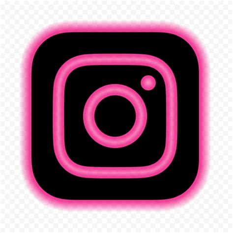 Hd Aesthetic Pink Black Neon Instagram Logo Icon Png Citypng