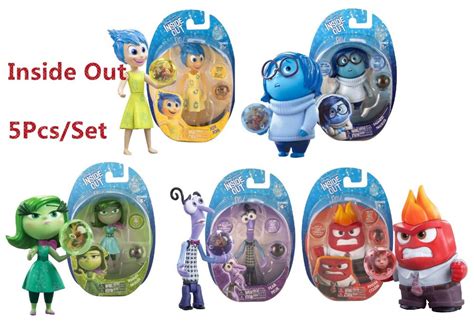 4inch Inside Out Action Figure Toys Set Of 5 Figures Joy Fear Disgust