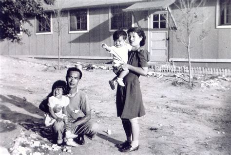 My Japanese-American great grandparents with their two children in the Colorado internment ...
