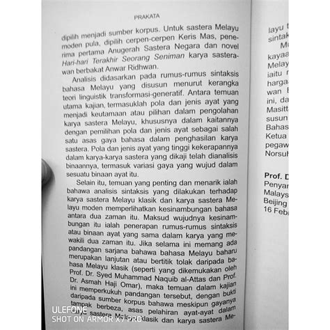 Buy Dbp Siri Monograf Sejarah Melayu Sintaksis Bahasa Melayu Bersumberkan Karya Sastera