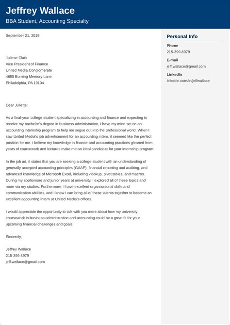 Accounting Cover Letter Sample Ready To Use Templates