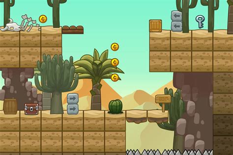 Desert And Forest D Platformer Tileset CraftPix Net