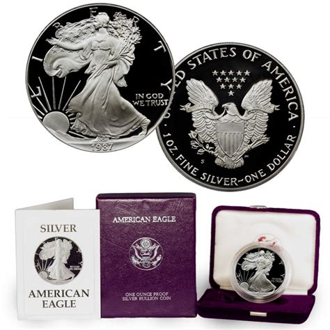 1987 S American Silver Eagle Proof 1 Oz Premium Wholesale
