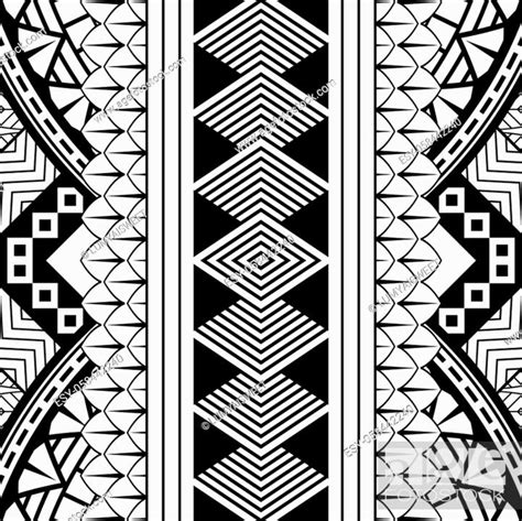 Polynesian Pattern Tribal Design Art Native Ornament Vector Stock