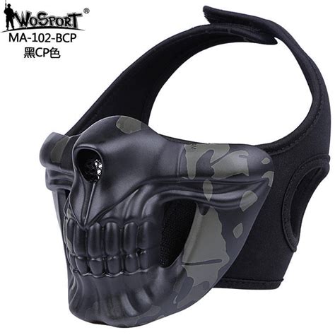 New Tactical Mask Paintball Protective Half Face Skull Mask For Airsoft Sports CS Wargame