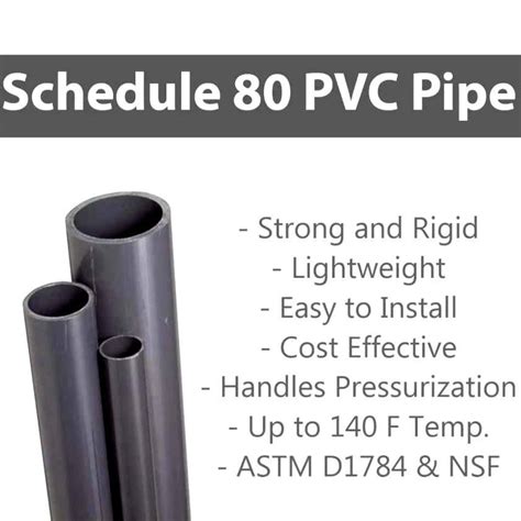 Premium Industrial Pvc Pipe Schedule 80 Grey 1 Inch 10