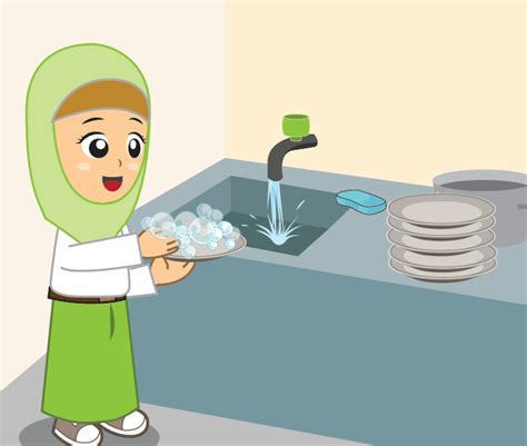 Setelah 1jam kempeskan adonan lalu potong bagi 4, dan bentuk adonan sesuai selera Koleksi Terkini 26+ Gambar Kartun Orang Cuci Piring