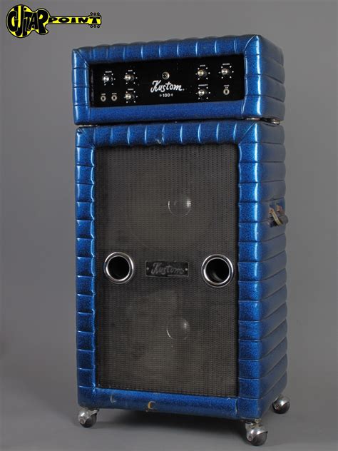 Kustom K100 2x12 Cap 1970 Blue Sparkle Amp For Sale Guitarpoint