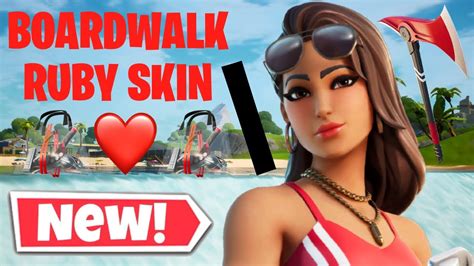 new boardwalk ruby skin gameplay 🏖️ summer ruby 🏖️ live item shop 🏖️ fortnite battle royale 🏖️