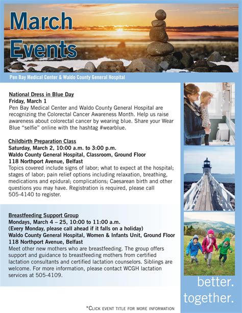 Pbmc And Wcgh March 2019 Event Calendar By Pen Bay Medical Center Issuu