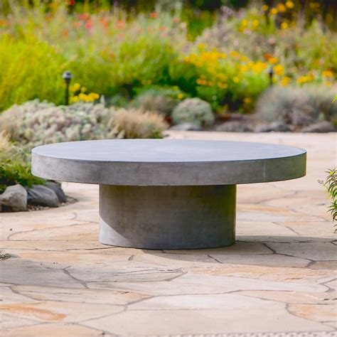 Mason Round Concrete Coffee Table 4 Terra Outdoor Living Concrete