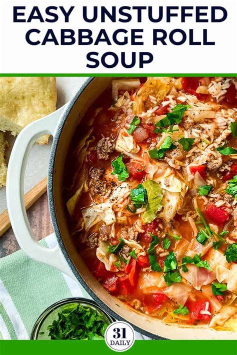 Easy Unstuffed Cabbage Roll Soup Daily