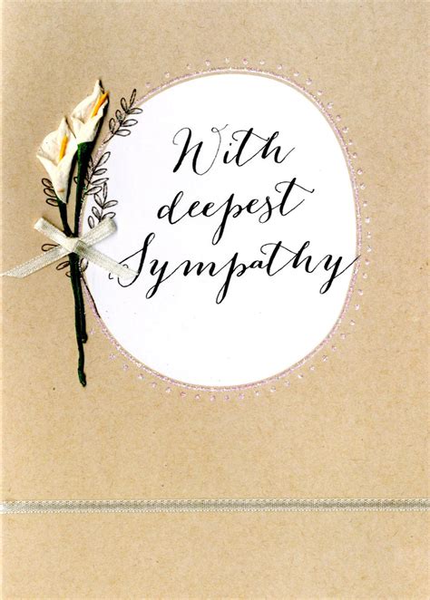 With Deepest Sympathy Embellished Lillies Greeting Card Cards Love Kates