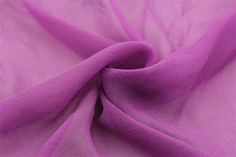 Plain Purple 100 Pure Silk Crepe Georgette Silk Fabric Sheer 9momme 54