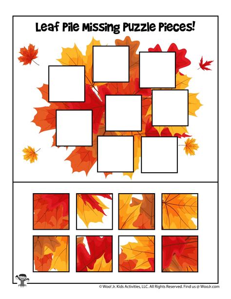 Fall Cut And Paste Activity Pages Woo Jr Kids Activities Children