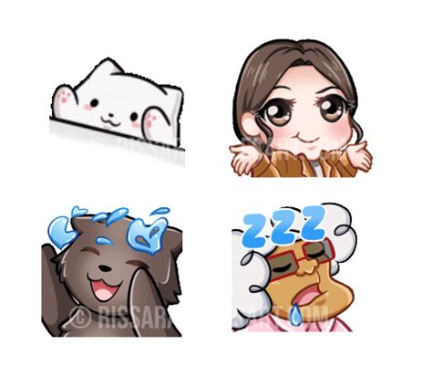 Custom Twitch Emotes Commissions Sub Emotes Rissarambles