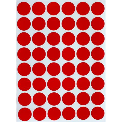 Red Dot Sticker Approximately 34 Round 17 Mm Color Coding Labels 0
