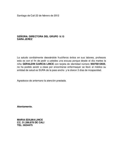 Modelo Carta De Excusa Por Inasistencia Laboral Modelo De Informe My