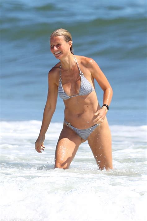 Gwyneth Paltrow In Bikini At A Beach In Hamptons Hawtcelebs
