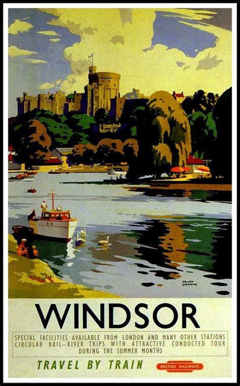 Art Print Windsor Castle England 1950s British Railways Poster Print