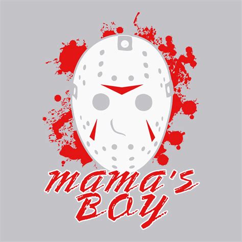 Jason Voorhees Mamas Boy T Shirt Tees Friday The 13th Halloween