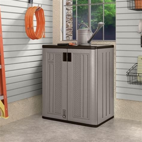 Bs lockable storage cabinet outdoor 4 shelf organizer yard garden garages pantry dorm room kitchen adjustable shelves 2 doors accent cabinet storage shed horizontal durable grey. Small Outdoor Storage Cabinet - Storage Designs