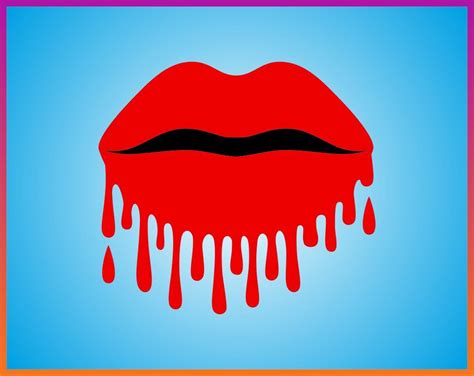 Dripping Lips SVG Biting Lips SVG Red Lips Fashion Lips Sexy Lips Svg Woman Lips Print
