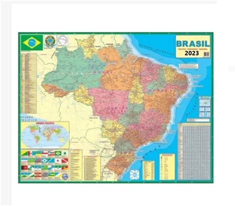 Mapa Brasil Rodovi Rio Telado Editora Glomapas Parcelamento Sem Juros